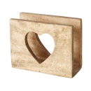 Serviettenhalter mit Herzform aus Holz