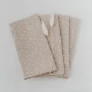 Leinen-Servietten Natur Punkte (4er Set)